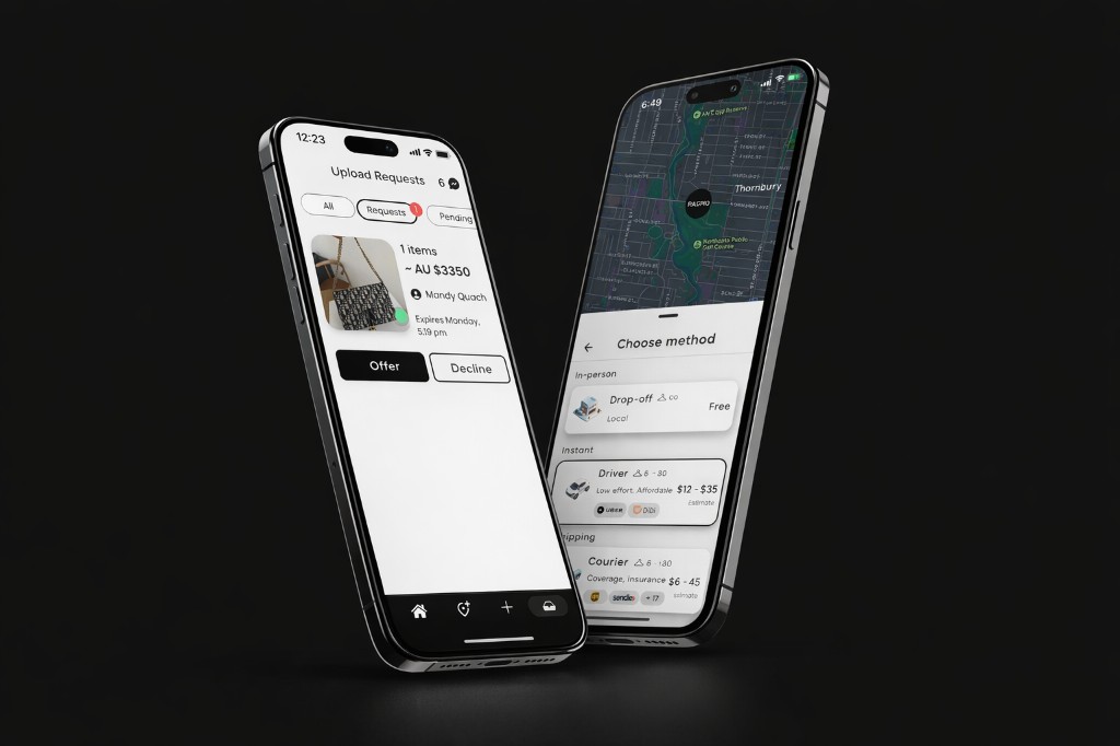 Ragpiq app — bid on uploads and arrange delivery